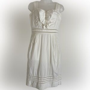 Zac posen white silk dress